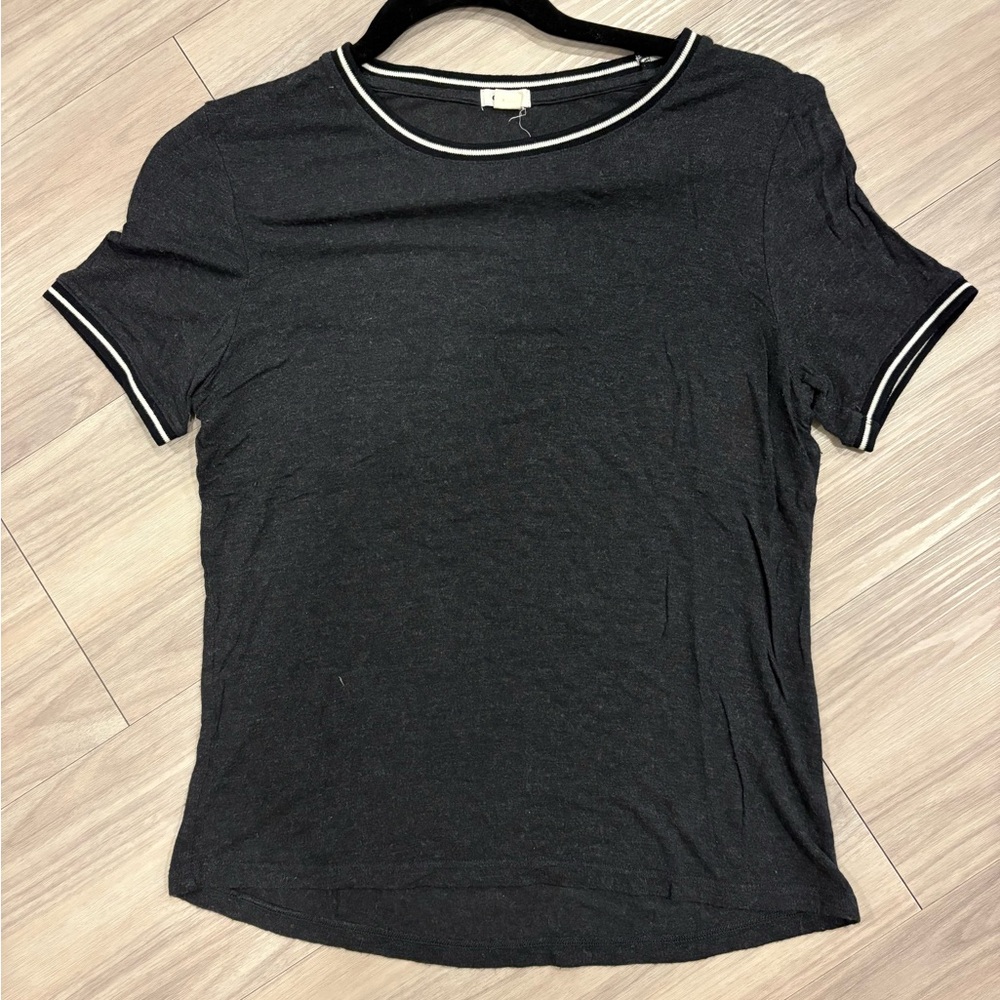 Garage dark grey T-Shirt with White Trim